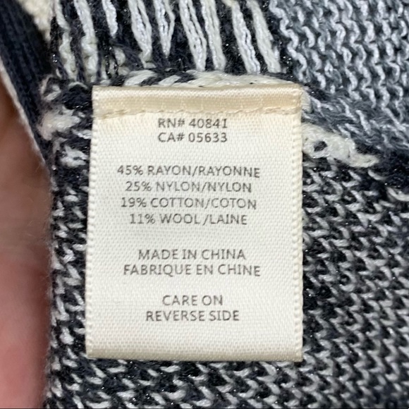 Adventura Wool Blend Striped ZigZag Single Button Cardigan Sweater Medium - Picture 6 of 9